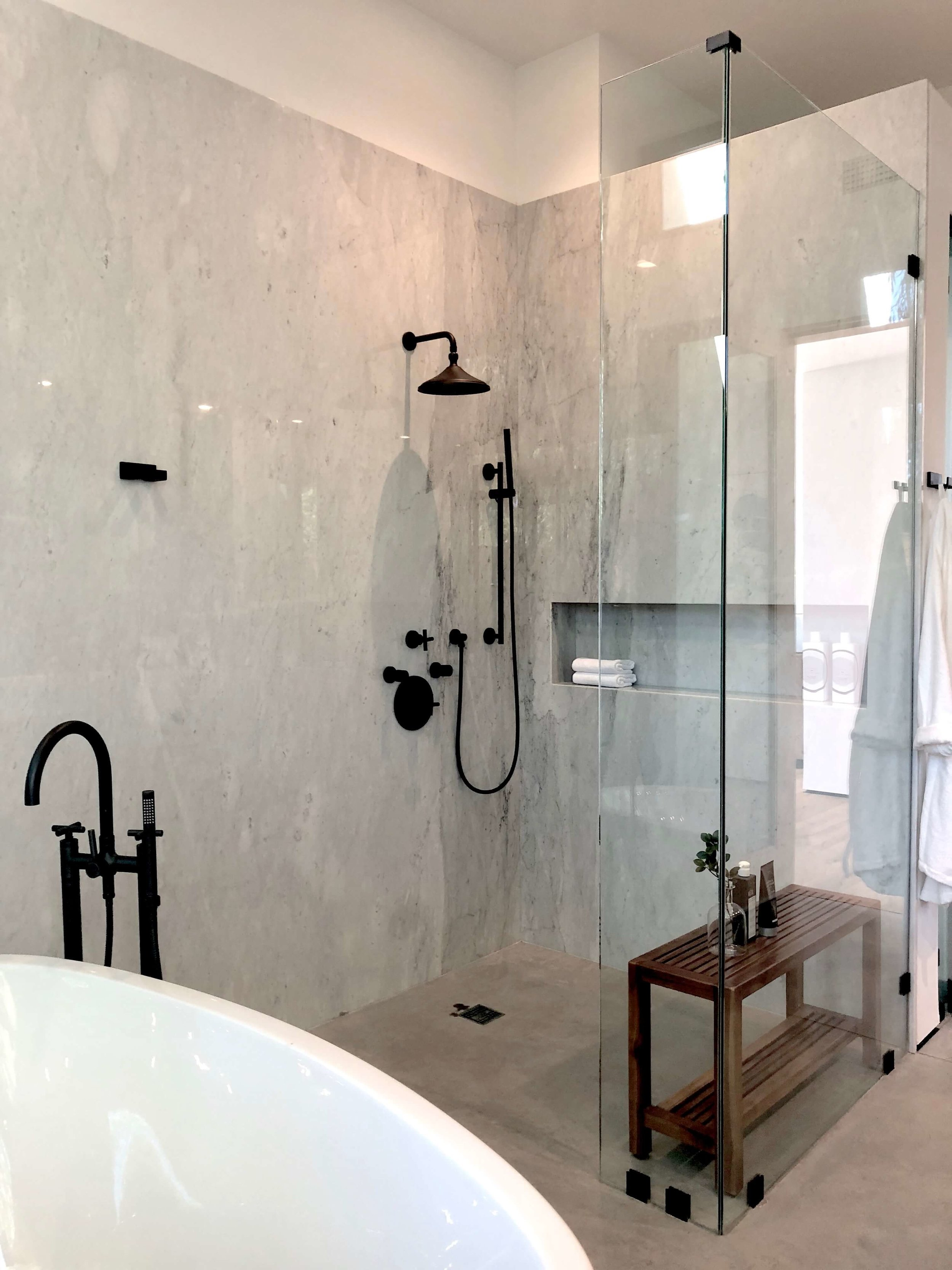 Custom shower installation